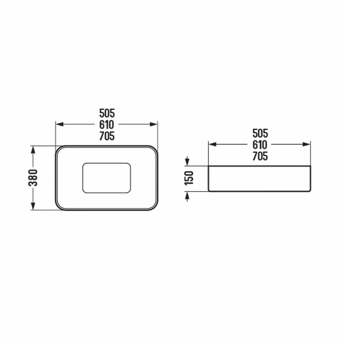 картинка Раковина керамическая Vincea VBS-50470, белая 