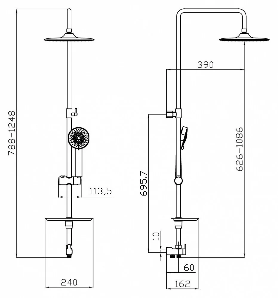 картинка Душевая стойка Lemark LM8803C 