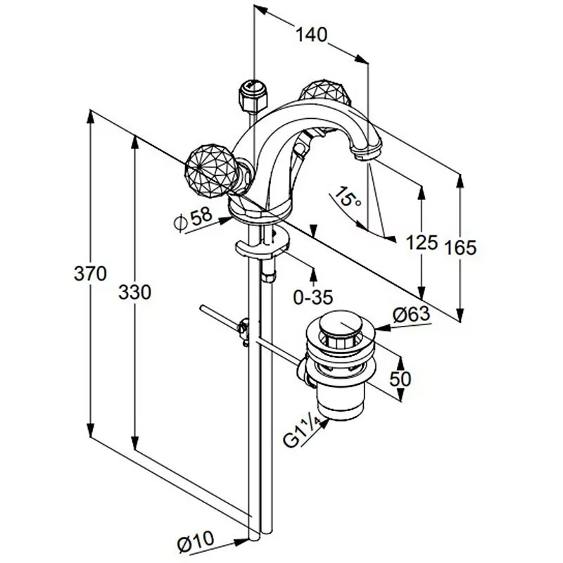 картинка Смеситель для раковины Kludi Adlon 5101005G5, хром 