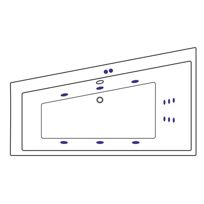 картинка Ванна EXCELLENT Sfera 170x100 левая LINE бронза 