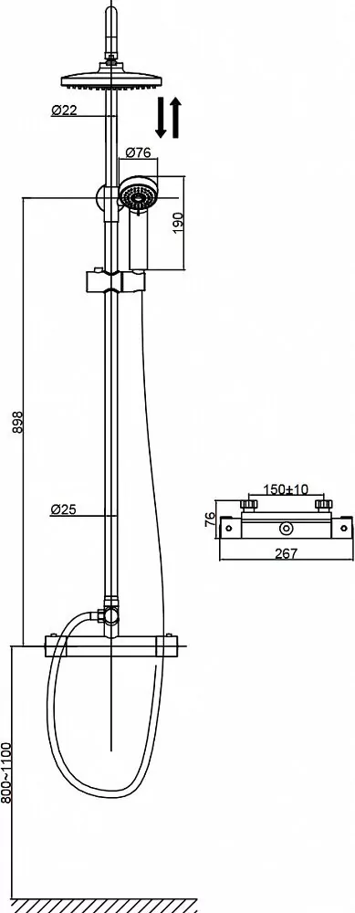 картинка Душевая стойка D&K Potsdam DA2153701B07 