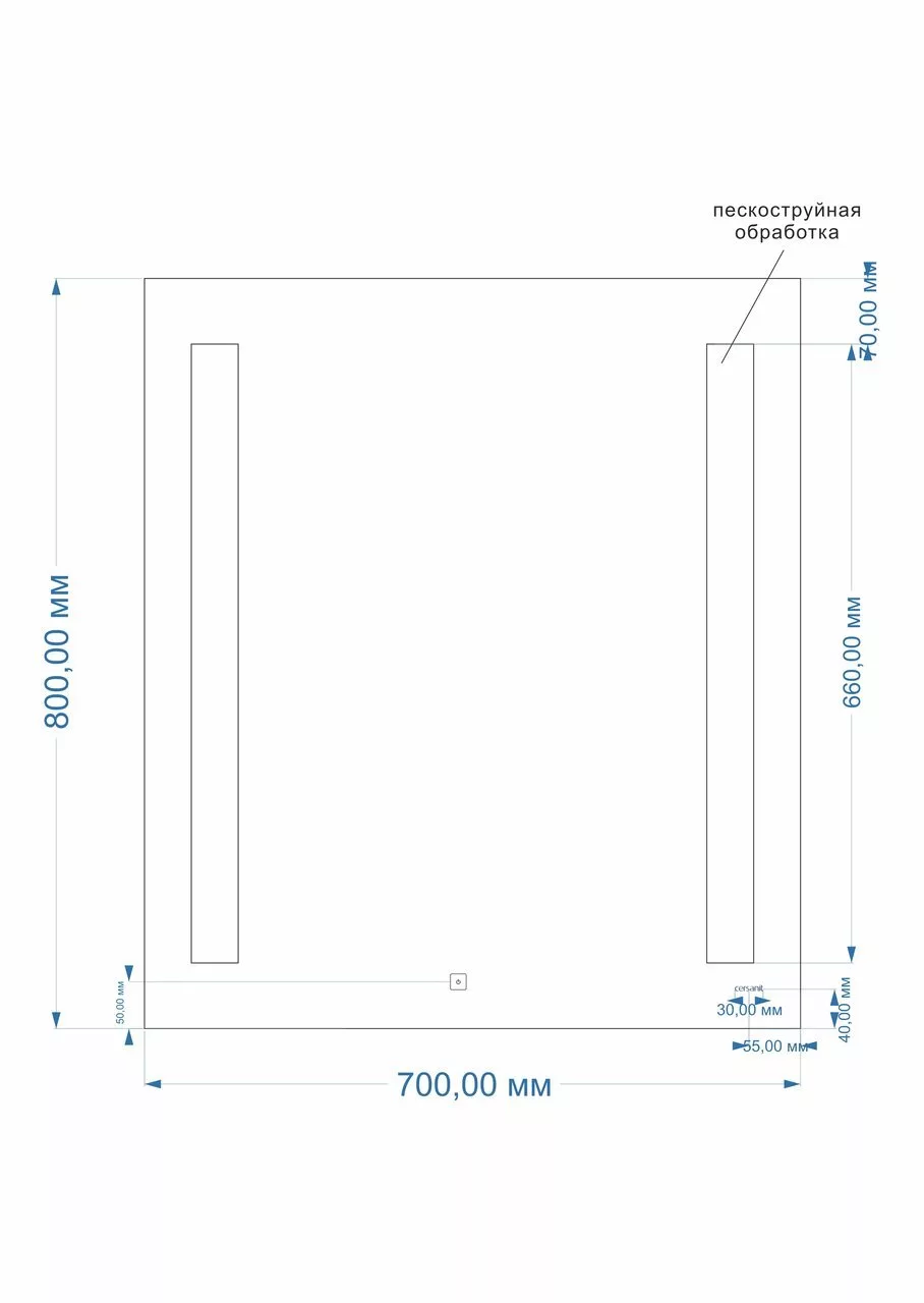 фото Зеркало Cersanit LED 020 BASE 70 