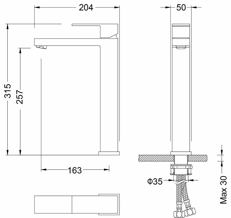 картинка Смеситель для раковины-чаши Timo Selene 3061/00F хром 