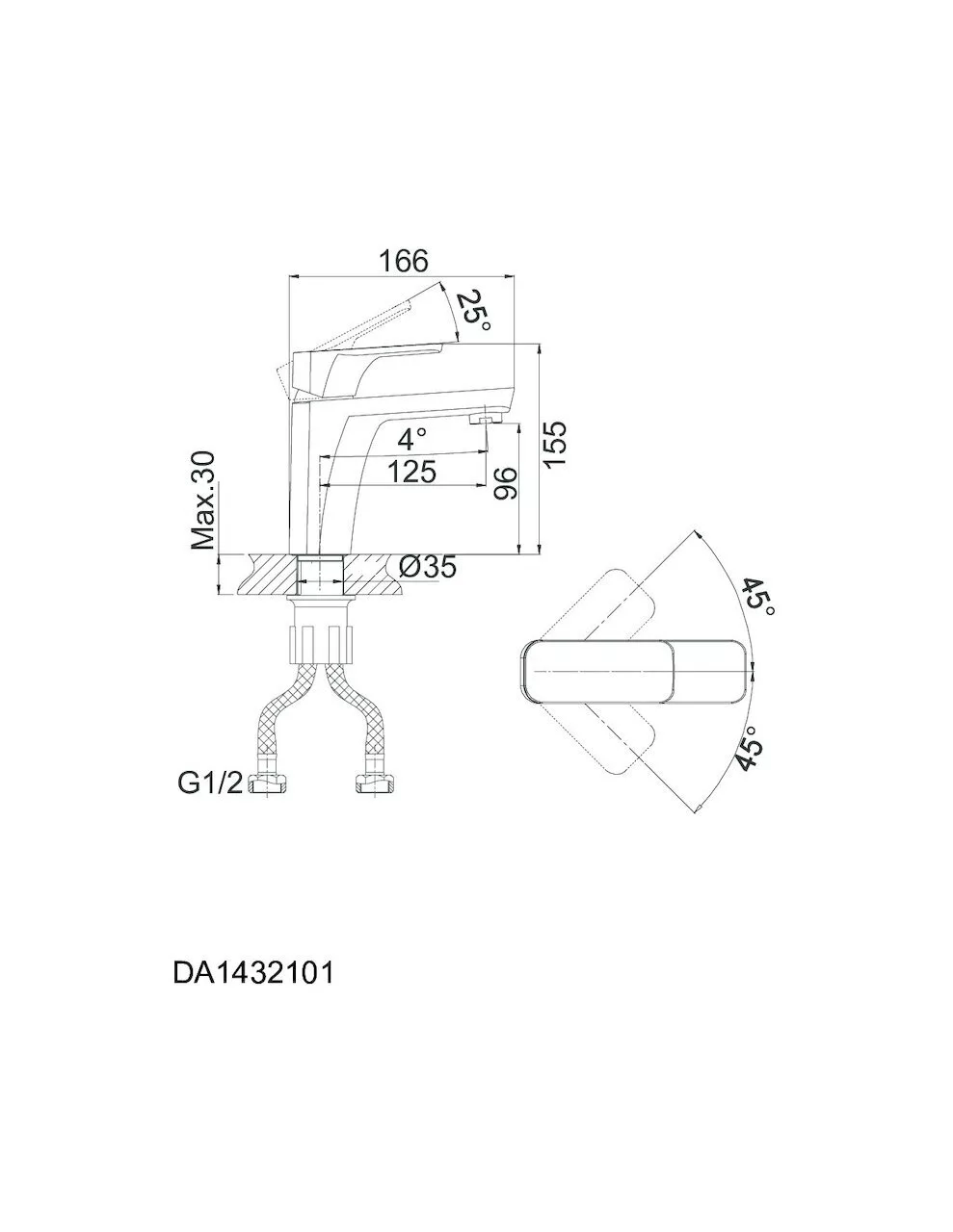 картинка Смеситель для раковины D&K Berlin Technische DA1432115 