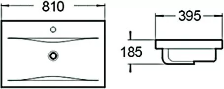 картинка Раковина керамическая SantiLine SL-2101 (80) 