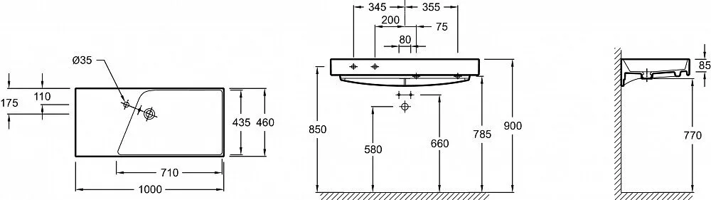 картинка Мебельная раковина Jacob Delafon Rythmik EXN112-Z-00 