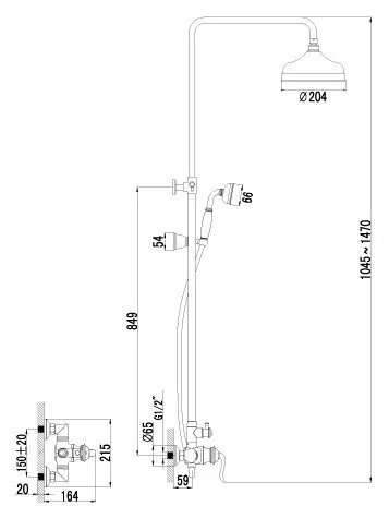 картинка Душевая стойка Lemark Brava LM4760G 