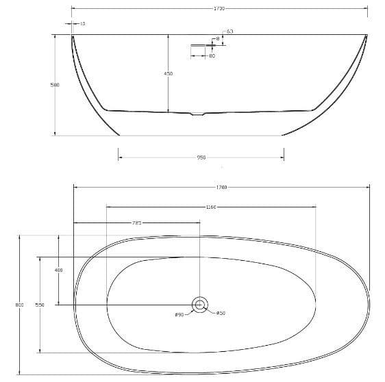 картинка Акриловая ванна Abber AB9211B 