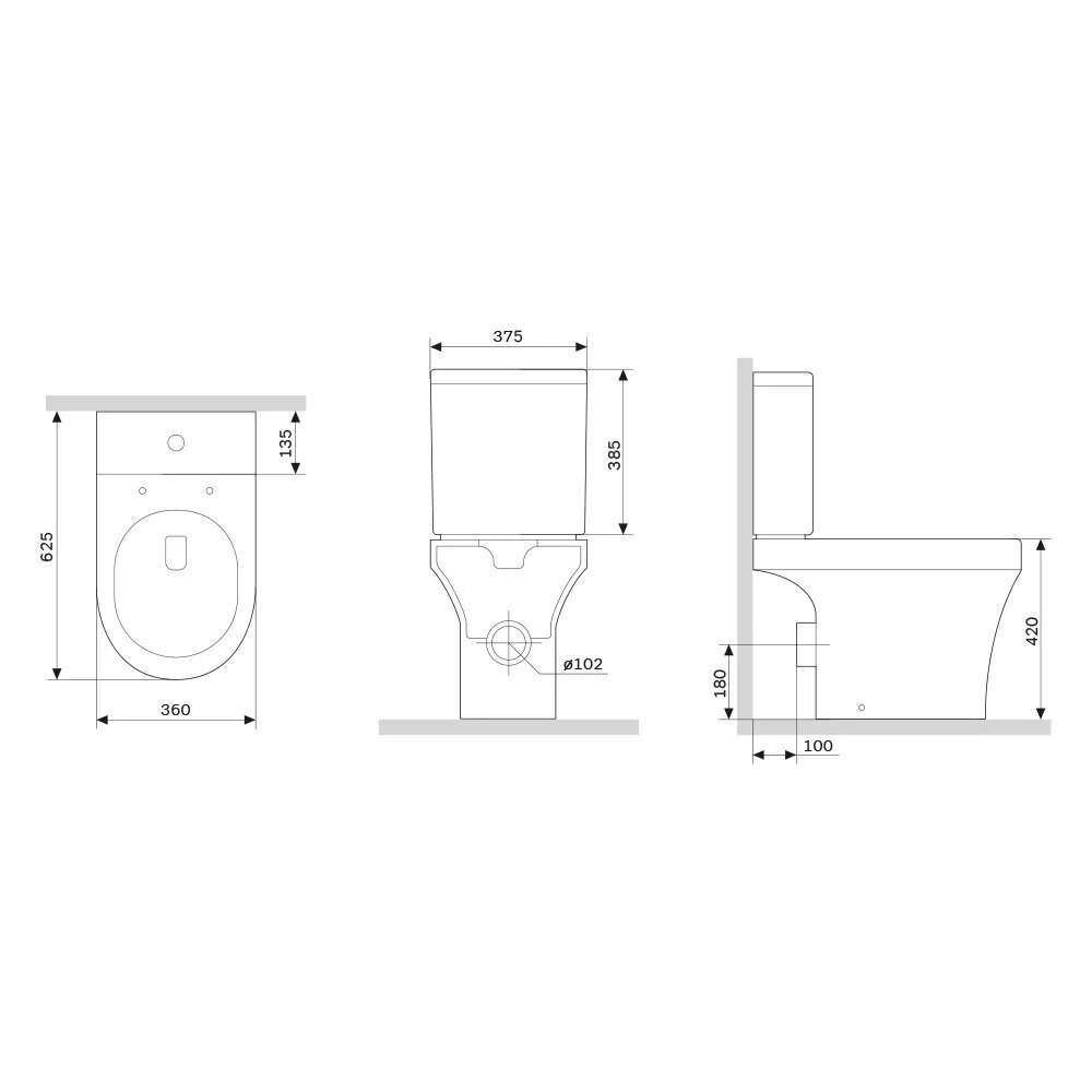 картинка Унитаз-компакт безободковый Am.Pm Skyline DX35C8600SC с сиденьем микролифт 