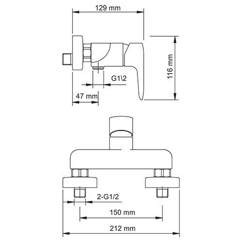 картинка Смеситель для душа WasserKRAFT Vils 5602 