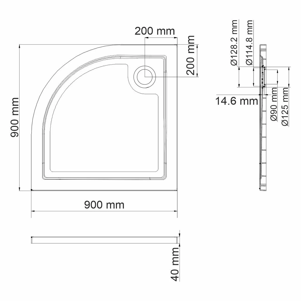 фото Душевой поддон WasserKRAFT Salm 27T01 