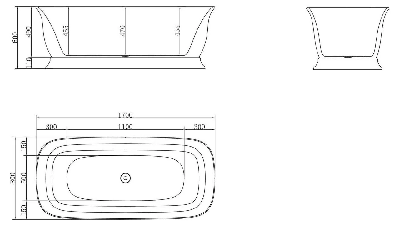 картинка Акриловая ванна BelBagno BB400-1700-800 