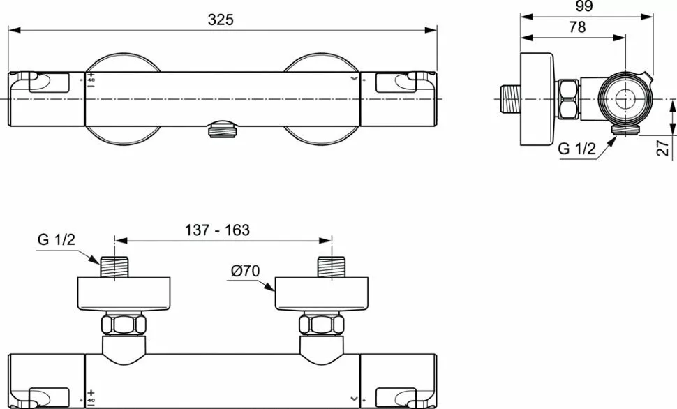 картинка Смеситель Ideal Standard A7214AA для душа 