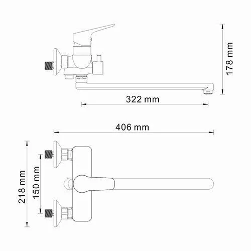 картинка Смеситель для ванны с длинным изливом WasserKRAFT Lippe 4502L 