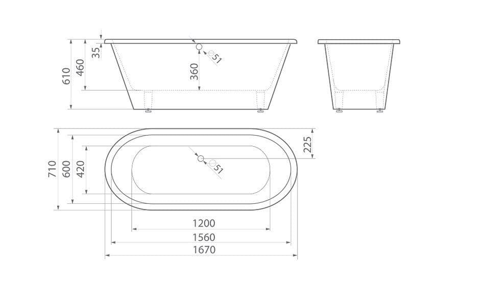 картинка Мраморная ванна AquaStone Неона 