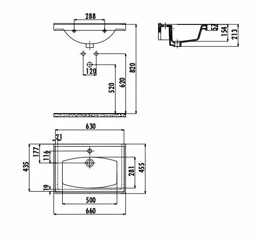 картинка Раковина Creavit TF165-00CB00E-0000 