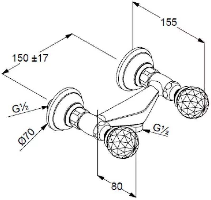 картинка Смеситель для душа Kludi Adlon 5161045G4, золото 