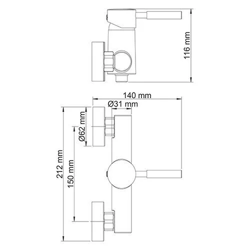 картинка Смеситель для душа WasserKRAFT Main 4102 