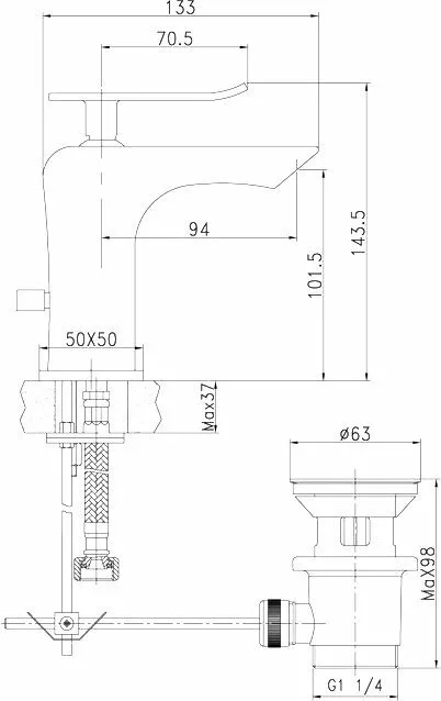 картинка Смеситель для раковины Lemark Contest LM5806CW 