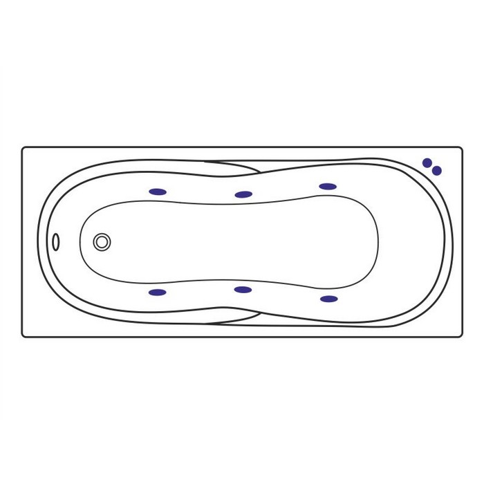 картинка Ванна EXCELLENT Sekwana 170x75 SOFT золото 