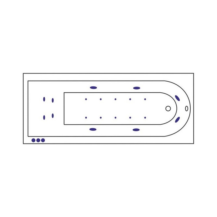 картинка Ванна ACTIMA Aurum 150x70 LUX хром 