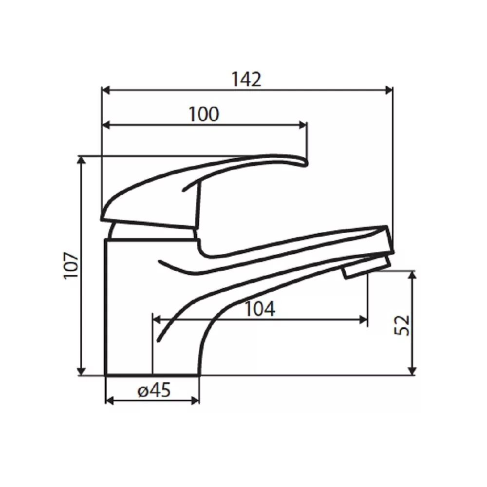 картинка Смеситель для раковины Dorff Comfort D8021000 