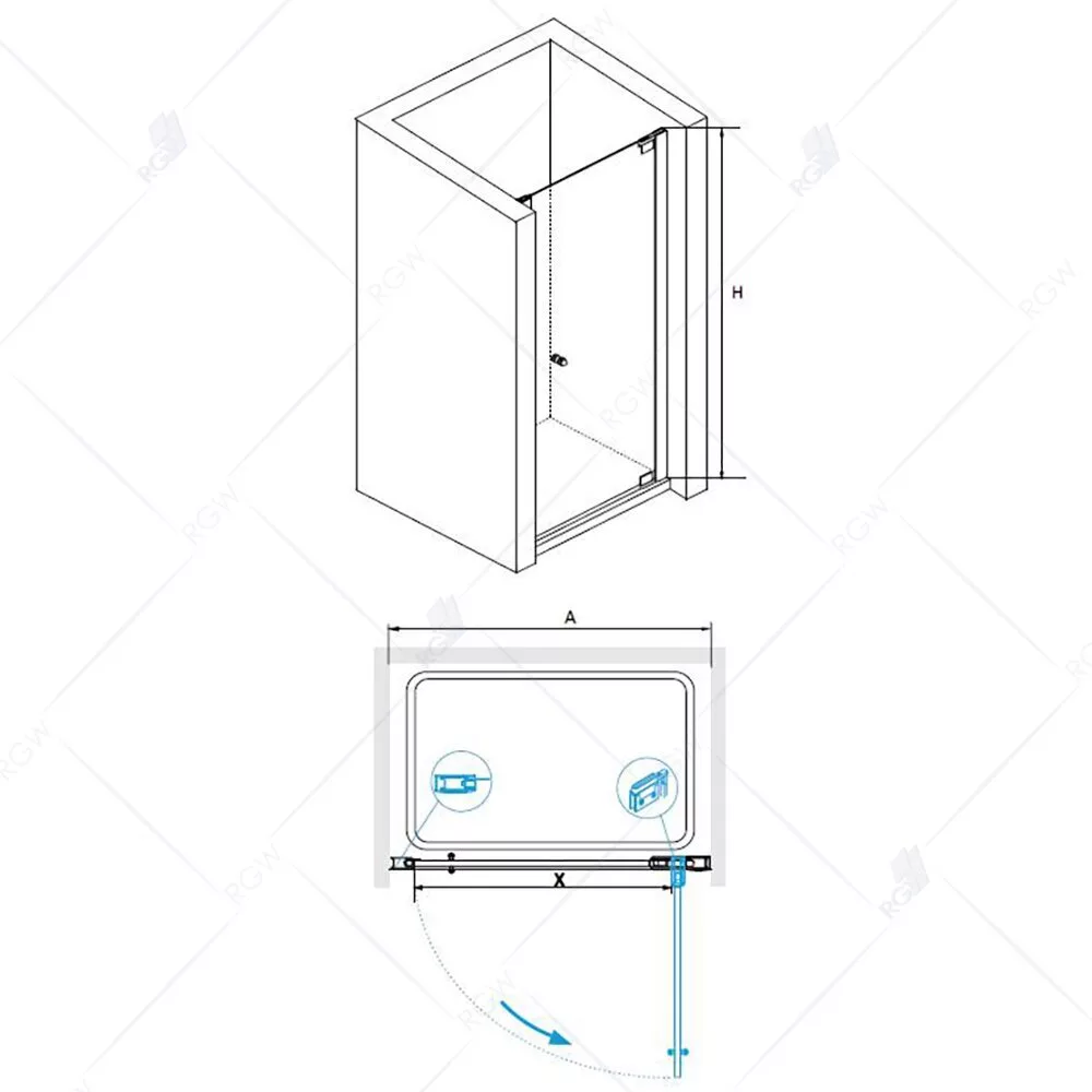 картинка Душевая дверь RGW HO-04 01900708-31 