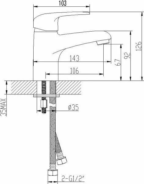 картинка Смеситель для раковины Lemark Pramen LM3306C 