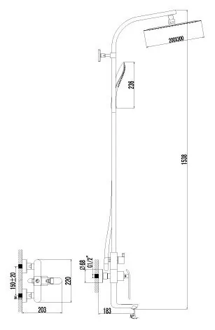 картинка Душевая стойка Lemark Melange LM4962CW 