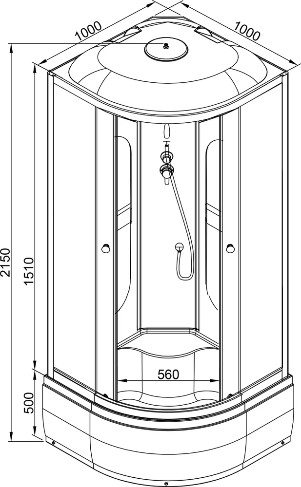 картинка Душевая кабина AvaCan L610 стандартная 