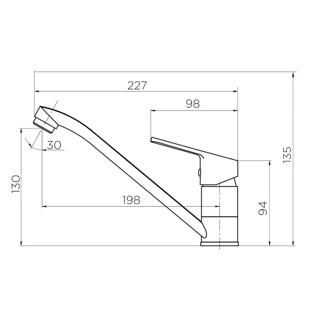 картинка Смеситель для кухни Dorff Norma D1012000 