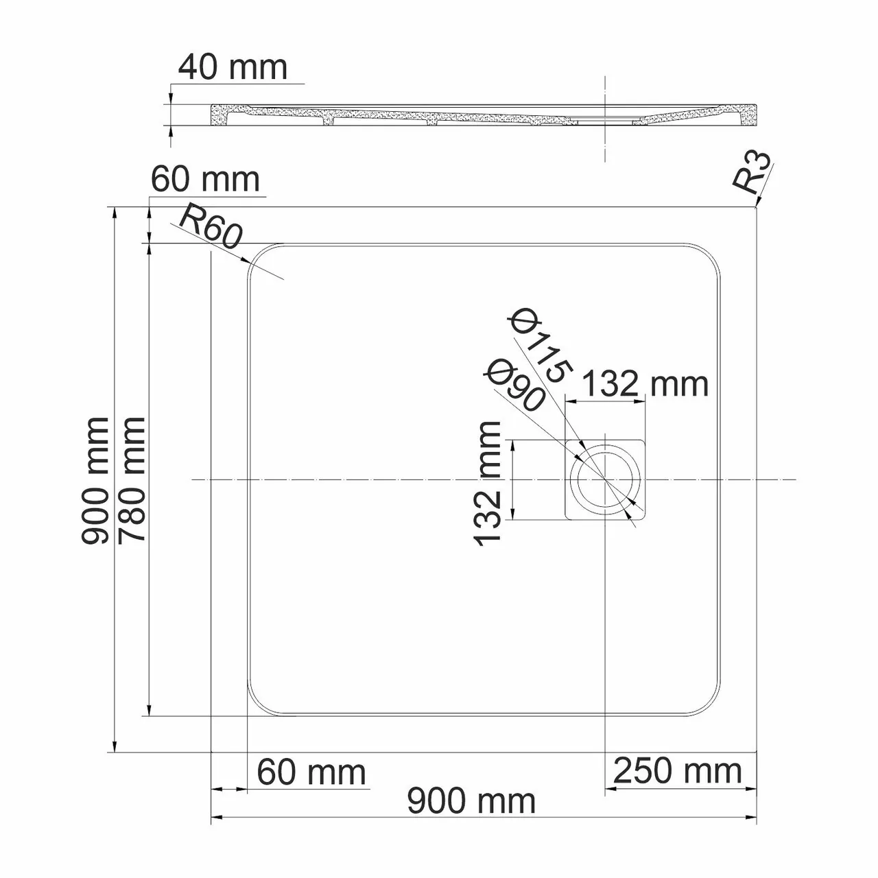 фото Душевой поддон WasserKRAFT 44T03 