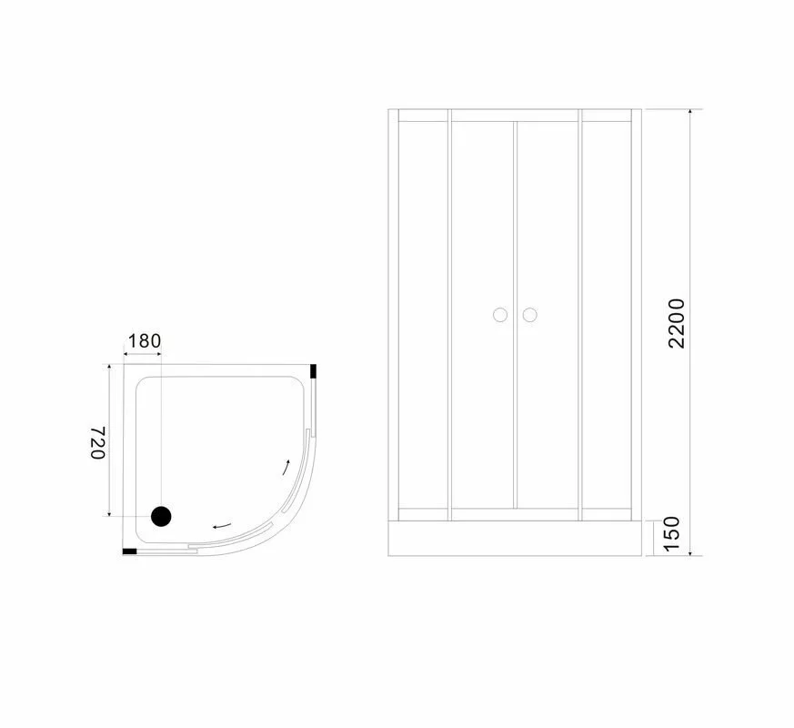 картинка Душевая кабина Black&White G5701 