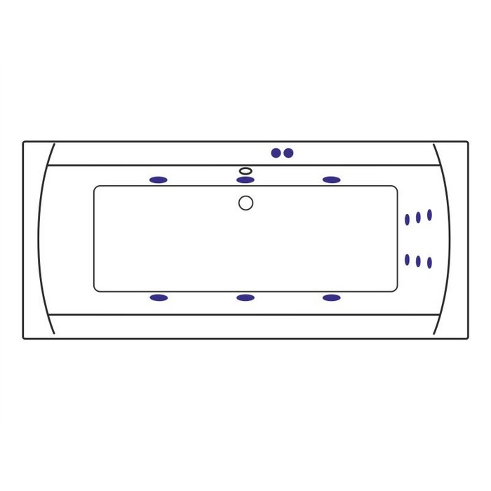 картинка Ванна EXCELLENT Aquaria Lux 180x80 LINE бронза 