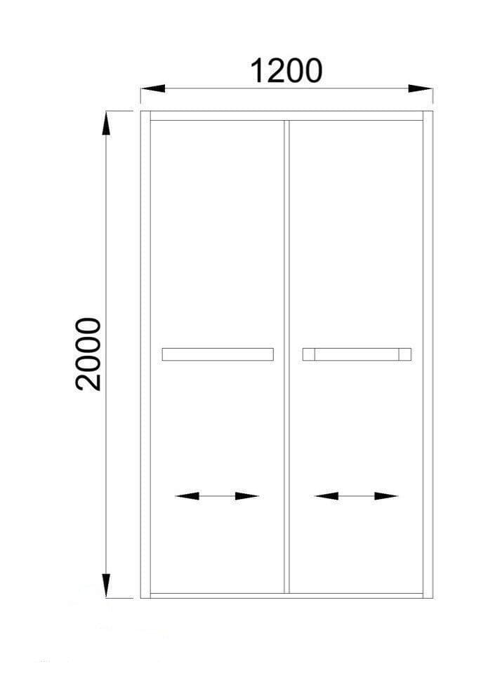 картинка Душевая дверь Royal Bath RB-F-2011 120x200 