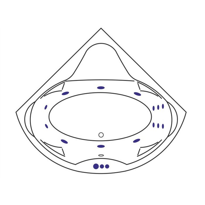 картинка Ванна EXCELLENT Konsul 150x150 SMART золото 