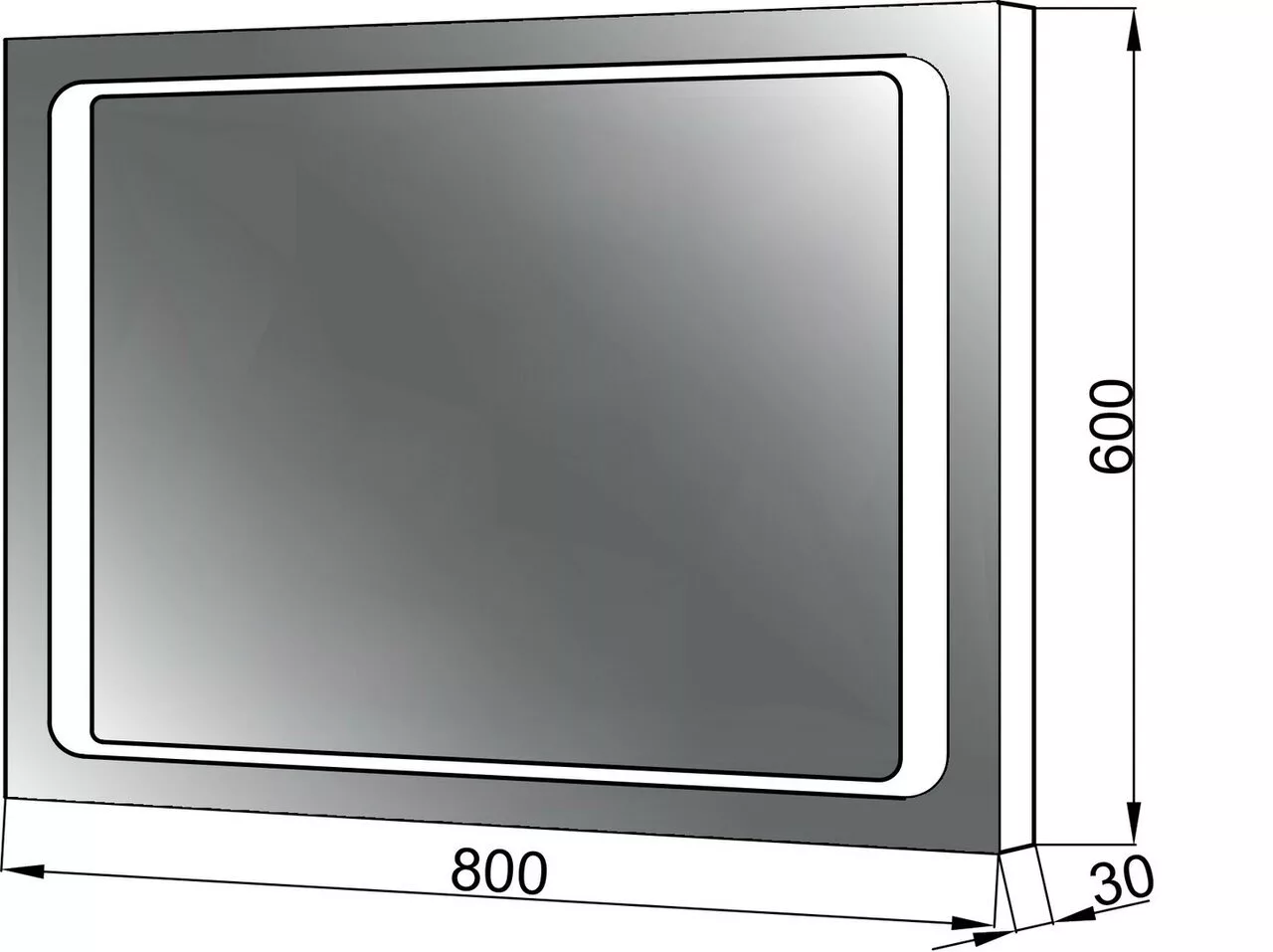 фото Зеркало Ceruttispa Duet 80 LED 