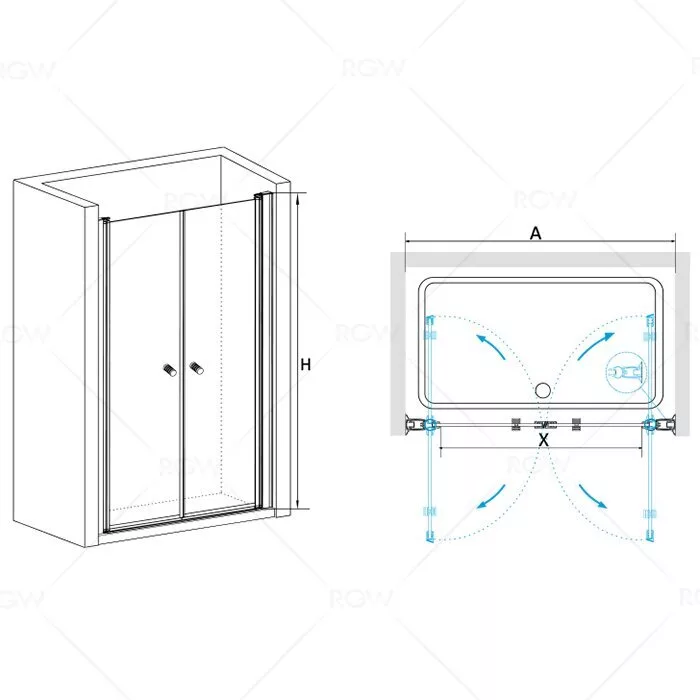 картинка Душевая дверь RGW PA-04 04080420-11 
