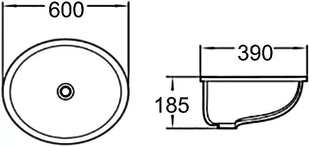 картинка Раковина керамическая SantiLine SL-3002 