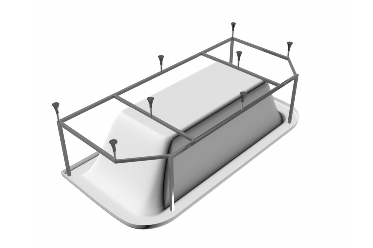картинка Акриловая ванна Vayer Options BTW 180x85 с каркасом 