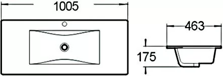 картинка Раковина керамическая SantiLine SL-2102 (100) 