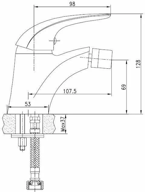 картинка Смеситель для биде Aquanet Cobra SD90364 