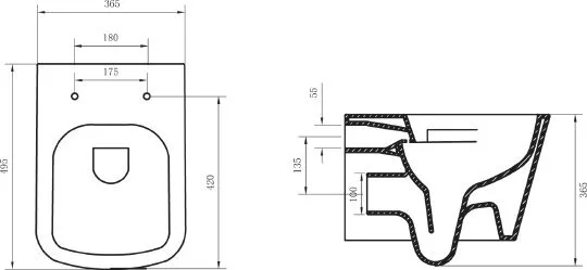 картинка Унитаз подвесной BelBagno Albano BB120CHR 