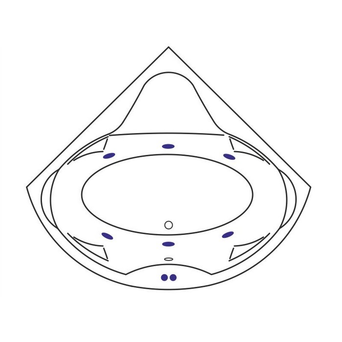 картинка Ванна EXCELLENT Konsul 150x150 SOFT золото 