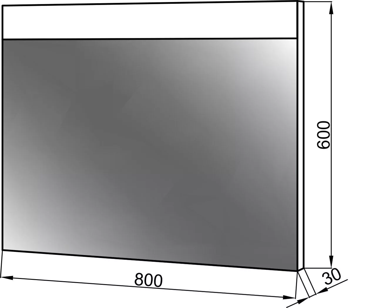 фото Зеркало Ceruttispa Эмилия 80 LED 