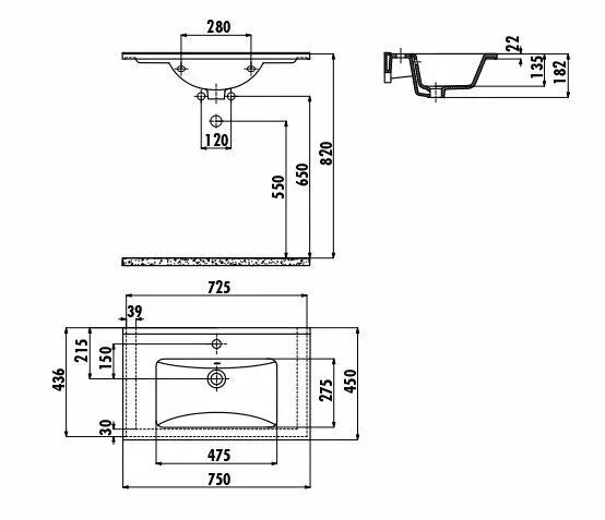 картинка Раковина Creavit SU075-00CB00E-0000 