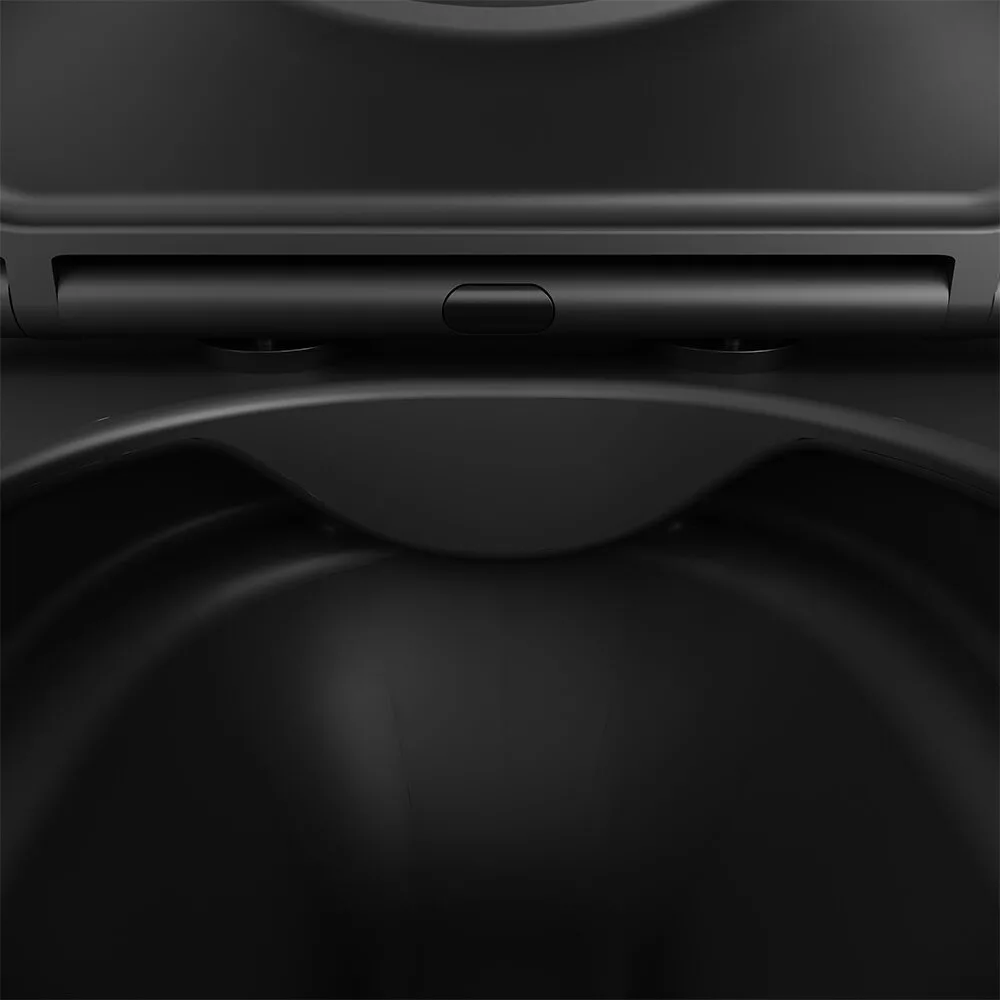 картинка Подвесной унитаз Am.Pm Func C8F1701MBSC 54 см FlashClean с сиденьем микролифт черный матовый 