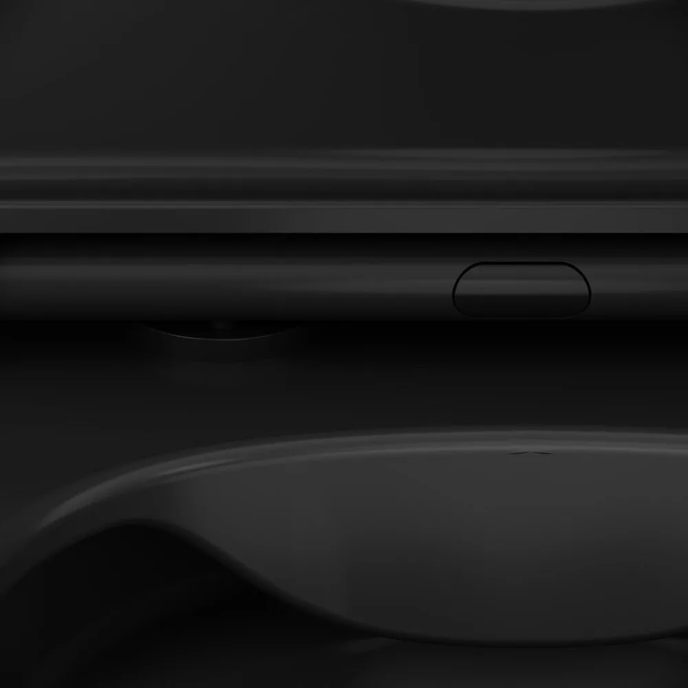 картинка Подвесной унитаз Am.Pm Func C8F1700MBSC 49 см FlashClean с сиденьем микролифт черный матовый 