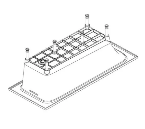 картинка Ванна из искусственного камня Jacob Delafon Elite 170x75 щелевой перелив 