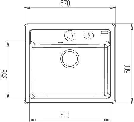 картинка Мойка кухонная из искусственного гранита IDDIS Vane G V31C571i87 